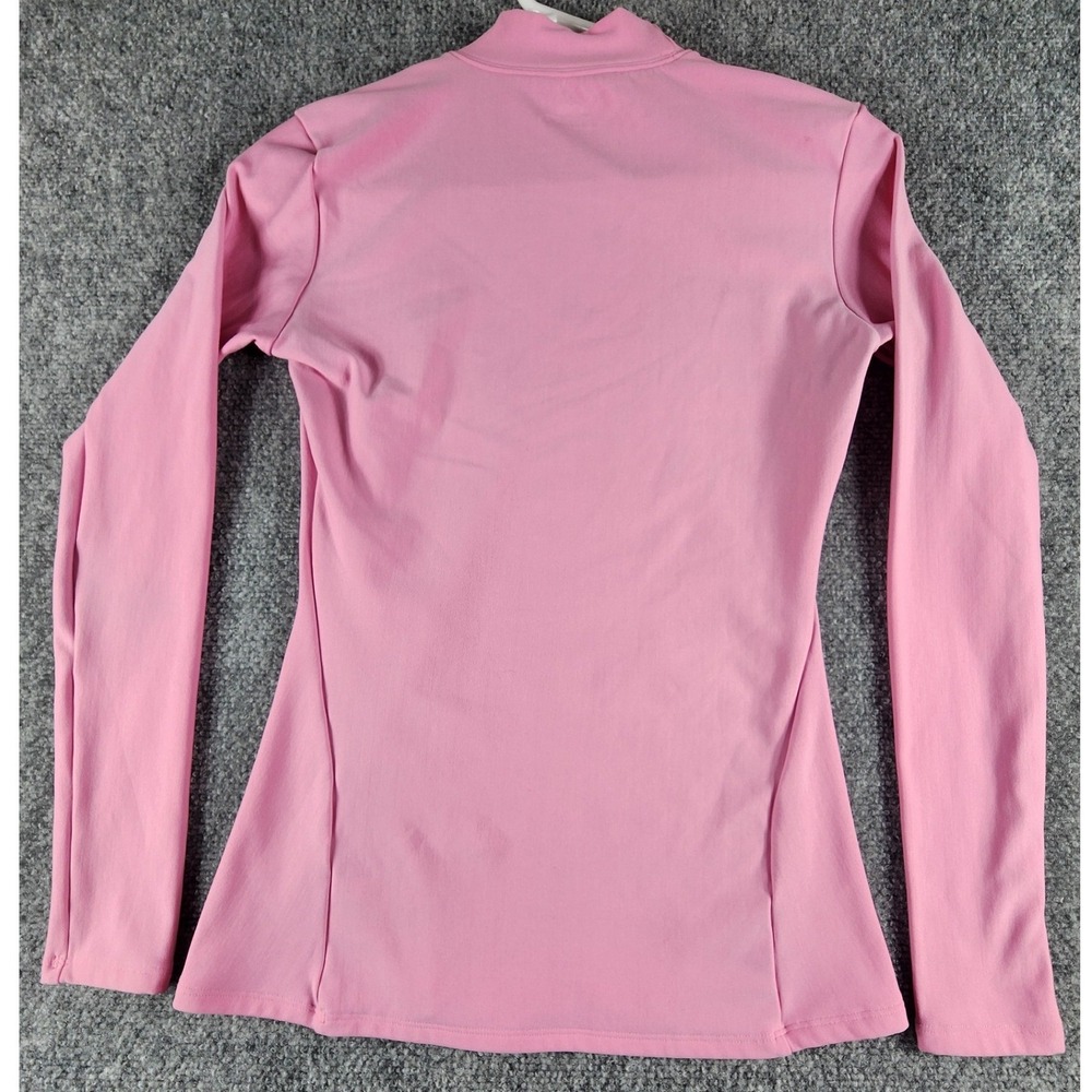 Under Armour Womens ColdGear Mock Neck Long Sleeve Compression Shirt Pink Large - Picture 4 of 4